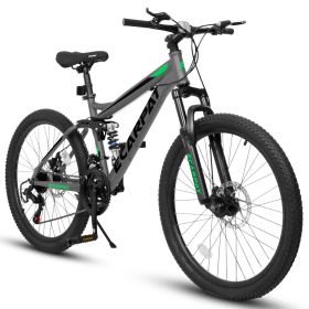 A2660 Mountain Bike 26 Inch Wheels, 21-Speed Full Suspension Mens Womens Trail Commuter City Mountain Bike A2660 Mountain Bike 26 Inch Wheels, 21-Speed Full Suspension Mens Womens Trail Commuter City Mountain Bike
