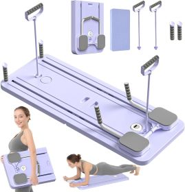 Pilates Board-Reformer Set,Multi-Purpose Foldable Reformer Board for Home,5in1 Pilates Sliding Board,Purple (Color: Purple) Pilates Board-Reformer Set,Multi-Purpose Foldable Reformer Board for Home,5in1 Pilates Sliding Board,Purple (Color: Purple)